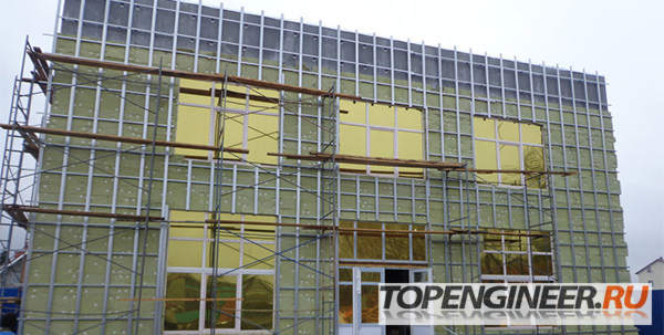 Монтаж фасадов зданий -